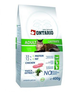 картинка Корм Ontario для кастрированных кошек от зоомагазина Кандибобер