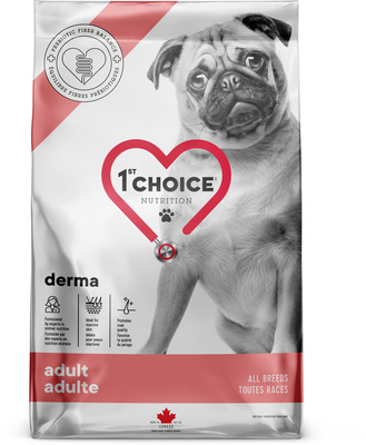 картинка Корм 1st Choice Derma для взрослых собак всех пород с гиперчувствительной кожей, с лососем от зоомагазина Кандибобер