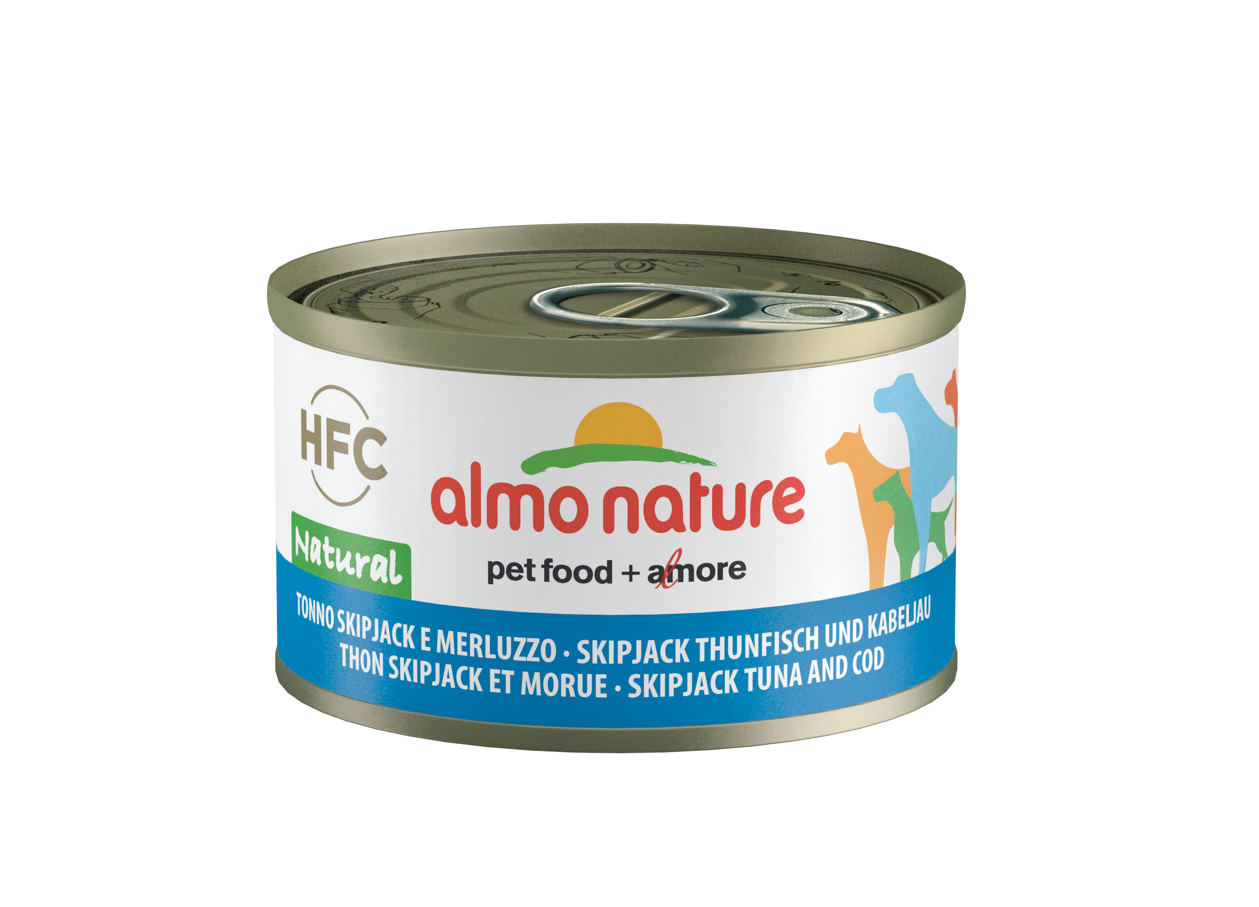 картинка Almo Nature Консервы для собак с полосатым тунцом и треской от зоомагазина Кандибобер