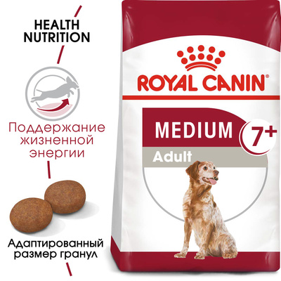 картинка Royal Canin. Для пожилых собак средних размеров (11-25 кг): 7-10 лет (Medium Adult 7-10) от зоомагазина Кандибобер