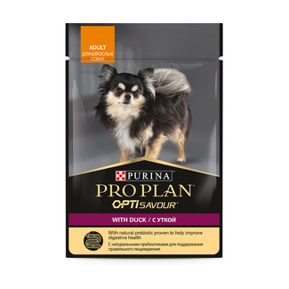картинка Purina Pro Plan (паучи) паучи для взрослых собак: кусочки в соусе с уткой от зоомагазина Кандибобер