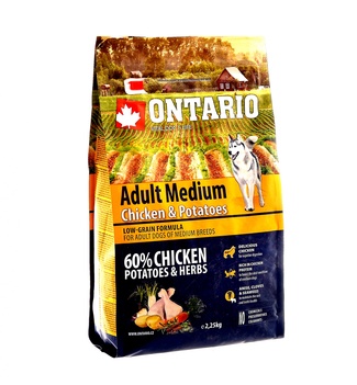 картинка Корм Ontario для собак с курицей и картофелем от зоомагазина Кандибобер